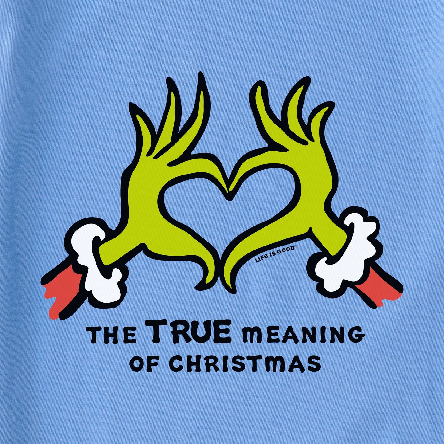 Women's True Meaning Heart Hands Long Sleeve Crusher Vee