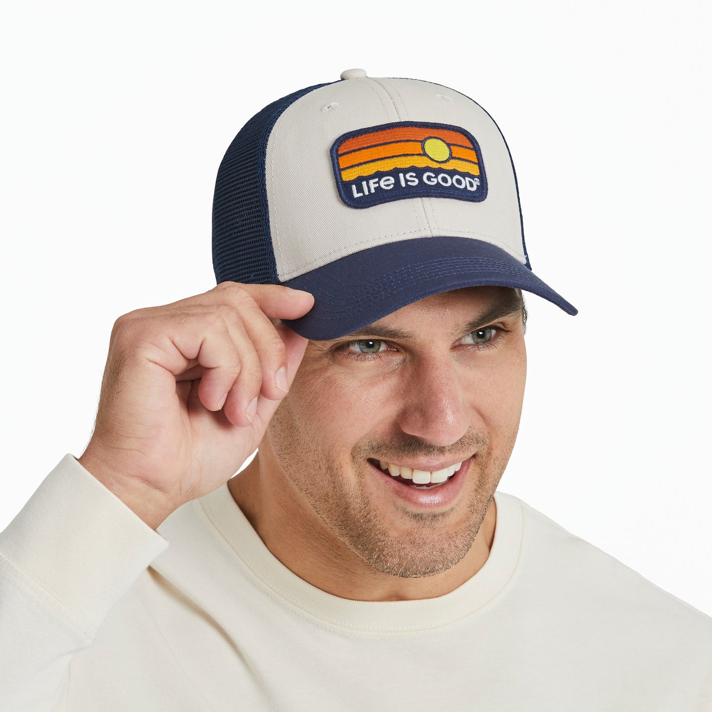 Adult Unisex Sunrise Water Stripe Trucker