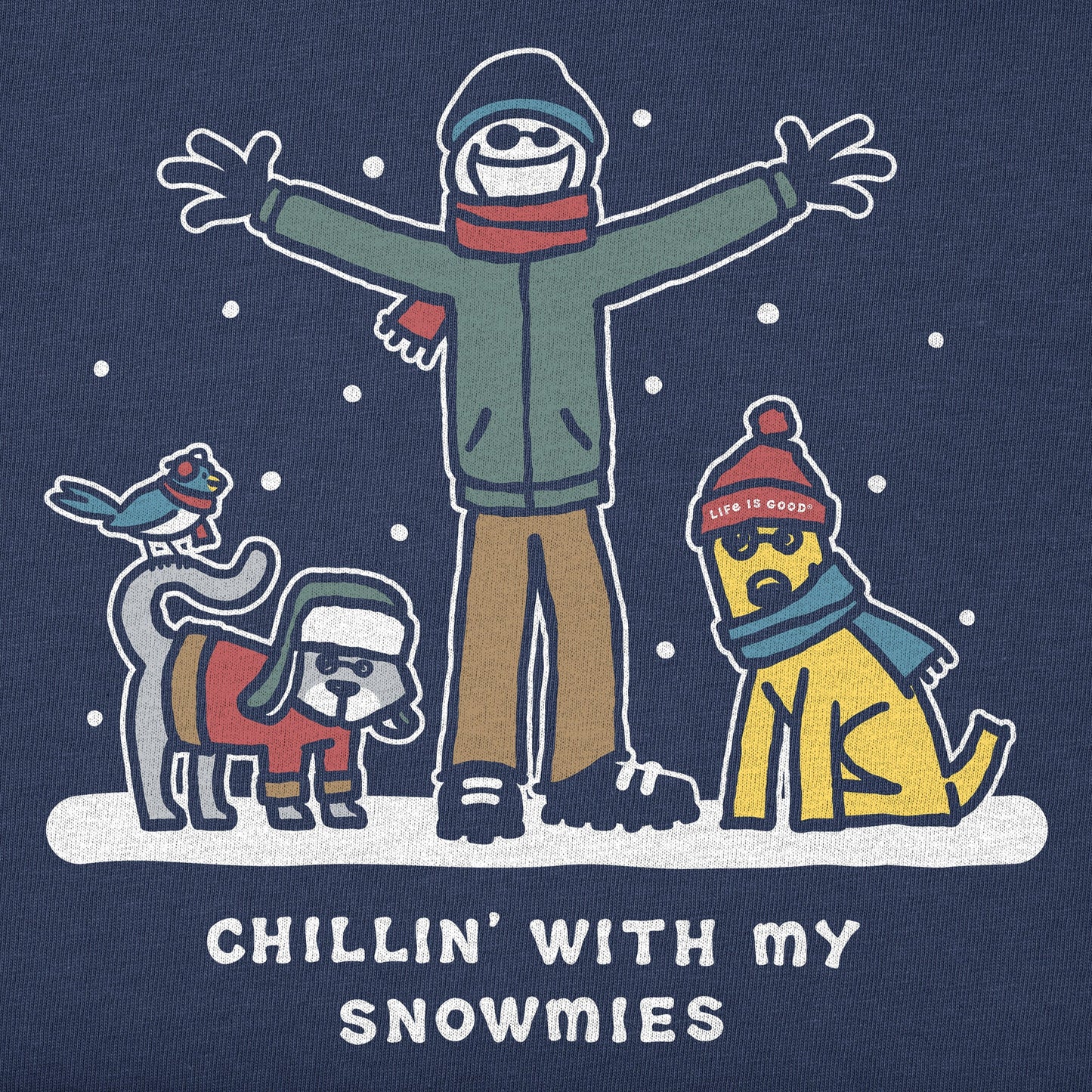 Men's Jake & Friends Snowmies Long Sleeve Crusher Tee