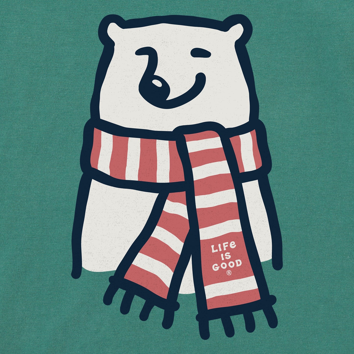 Women's Winter Polar Bear Long Sleeve Crusher Tee