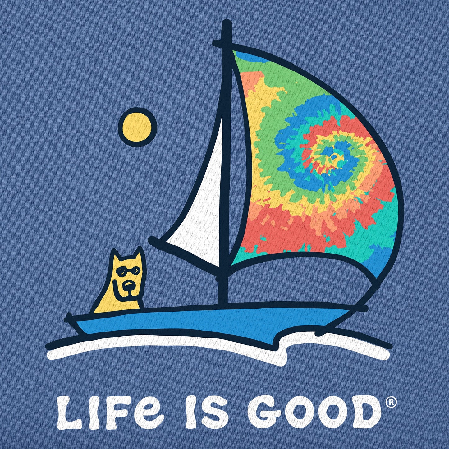 Men's Rocket Tie Dye Sailboat Short Sleeve Crusher Tee