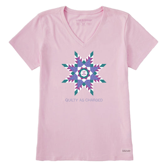 Women's Quilty as Charged Short Sleeve Crusher Vee