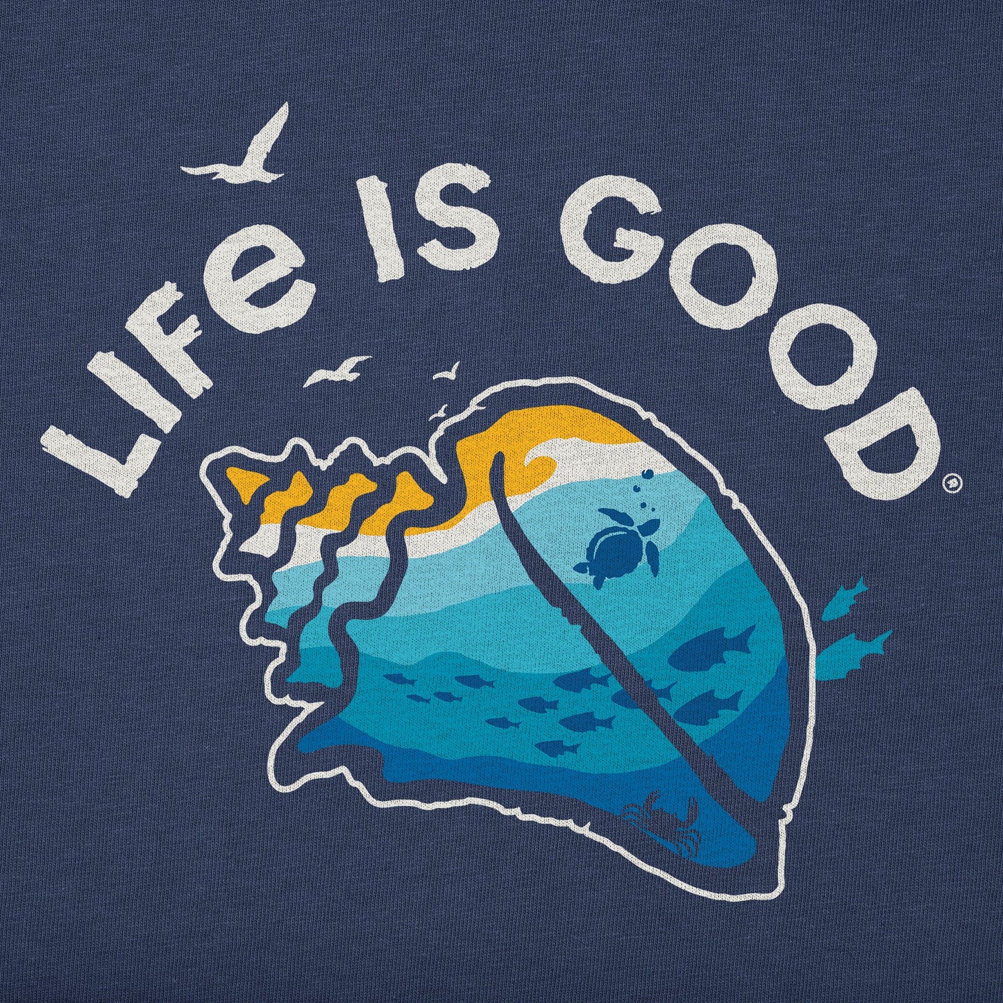 Women's Sea Life Shell Short Sleeve Crusher Tee