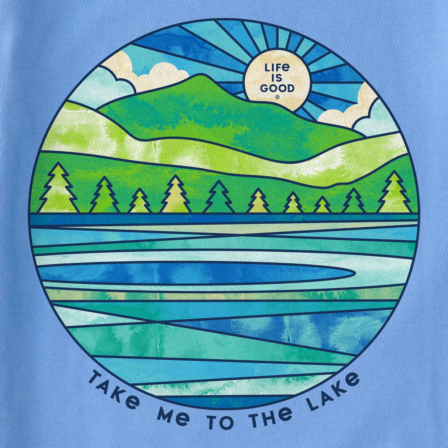 Women's Washy Take Me To The Lake Short Sleeve Crusher Tee