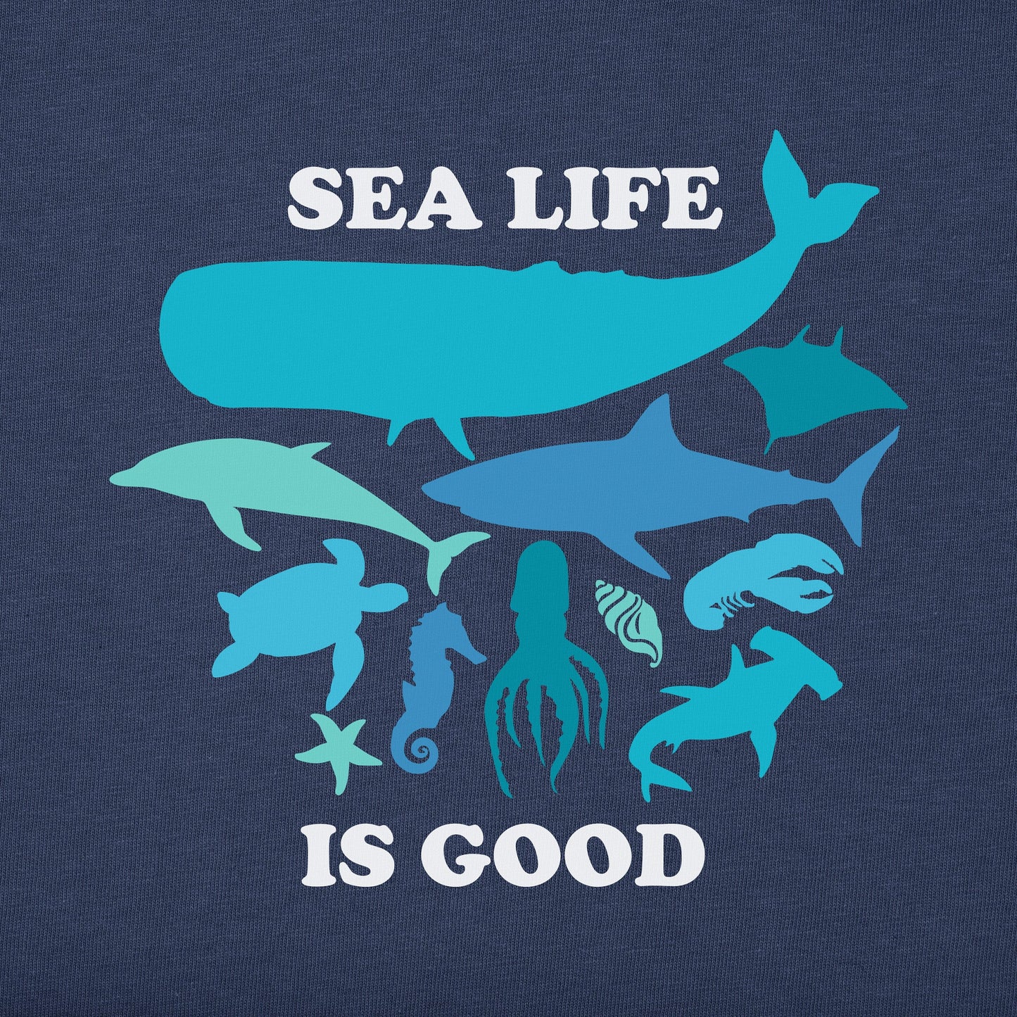 Kids Sea Life is Good Short Sleeve Crusher Tee
