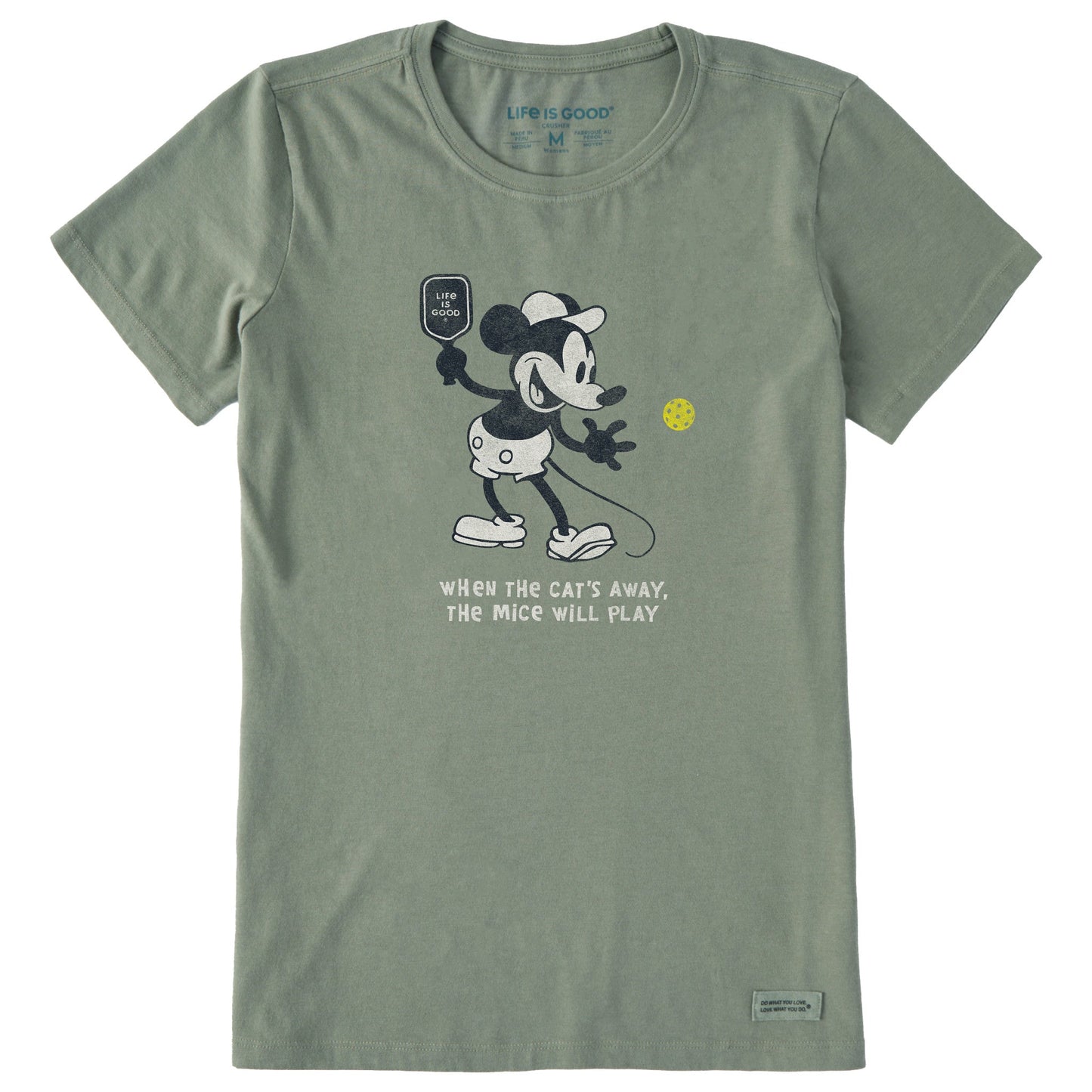 Women's Steamboat Willie Pickleball Short Sleeve Crusher Tee