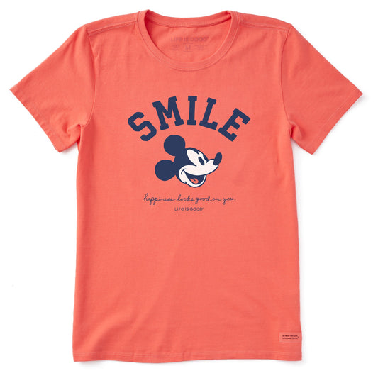 Women's Steamboat Willie Smile Short Sleeve Crusher Tee