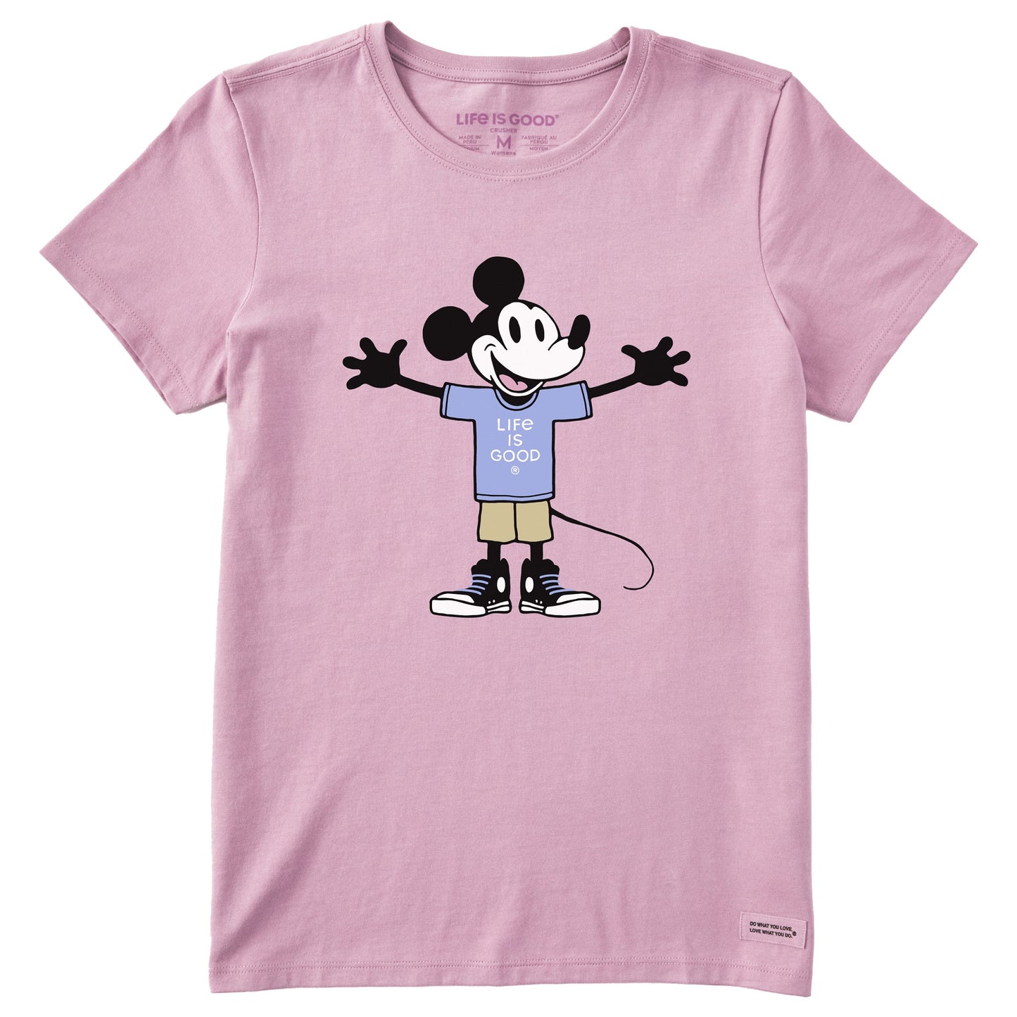 Women's Steamboat Willie Open Arms Short Sleeve Tee