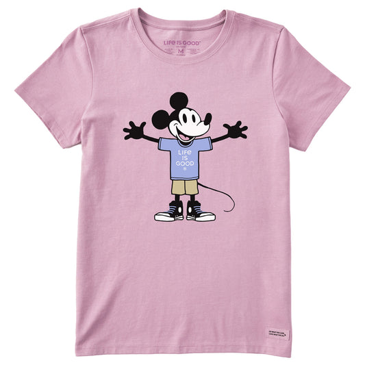 Women's Steamboat Willie Open Arms Short Sleeve Tee