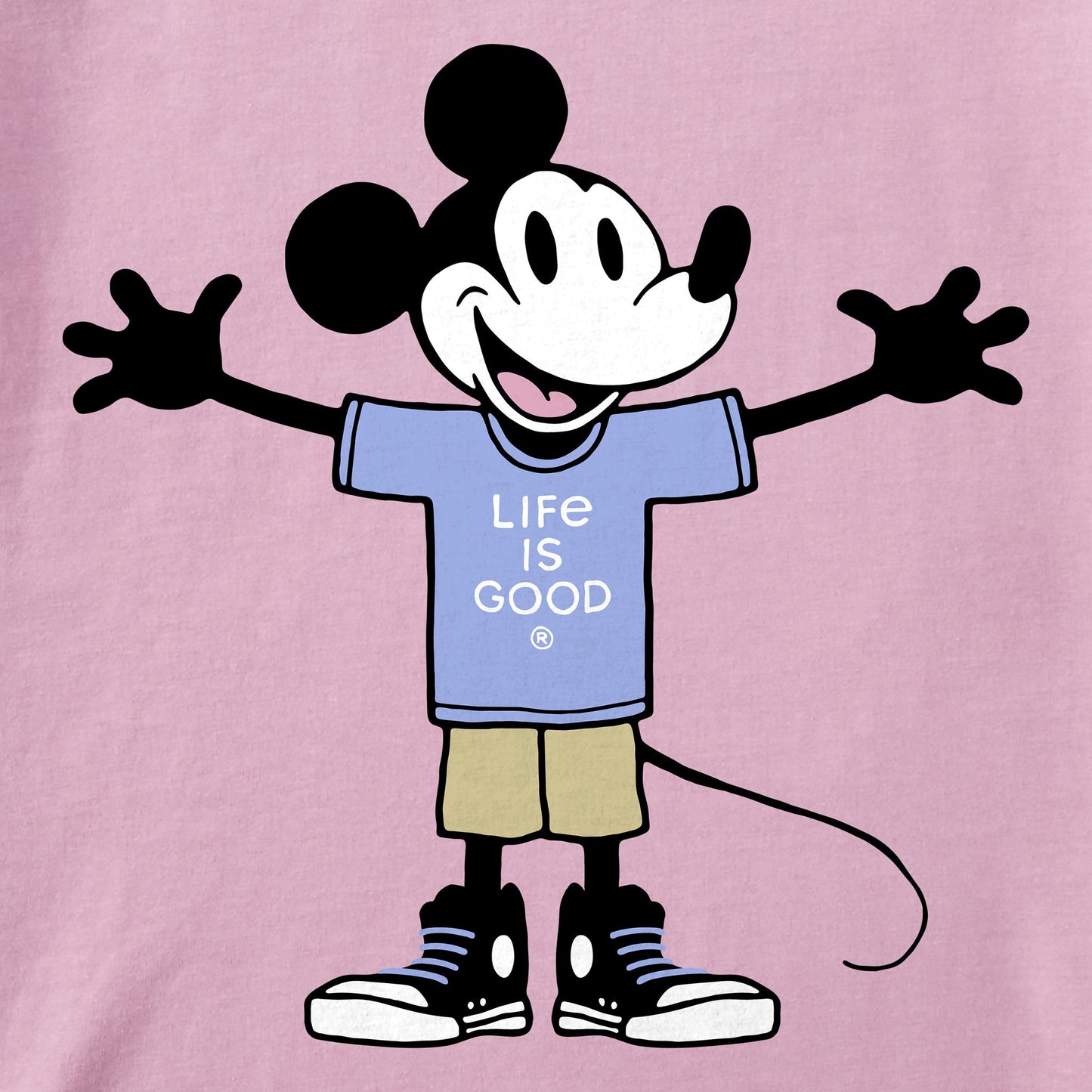 Women's Steamboat Willie Open Arms Short Sleeve Tee