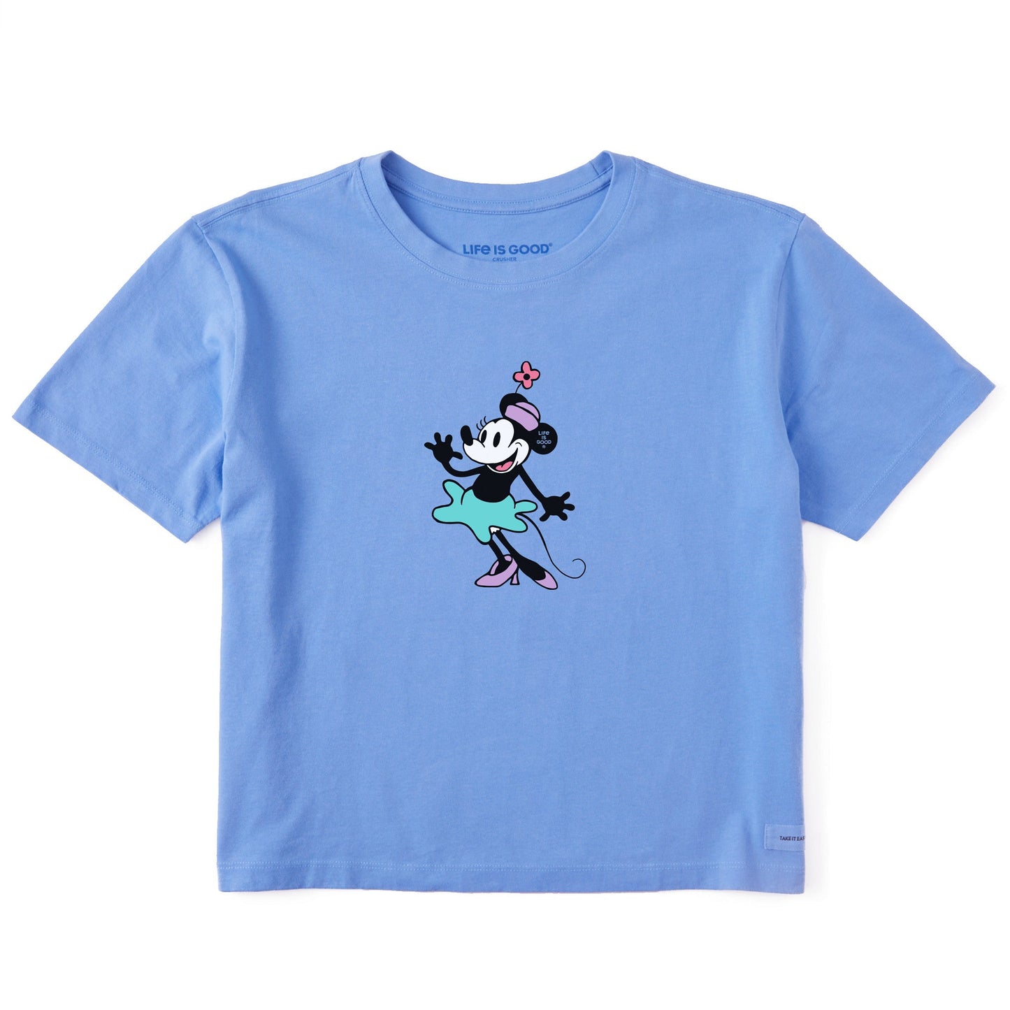 Women's Steamboat Willie Miss Mouse Short Sleeve Crusher Boxy Tee
