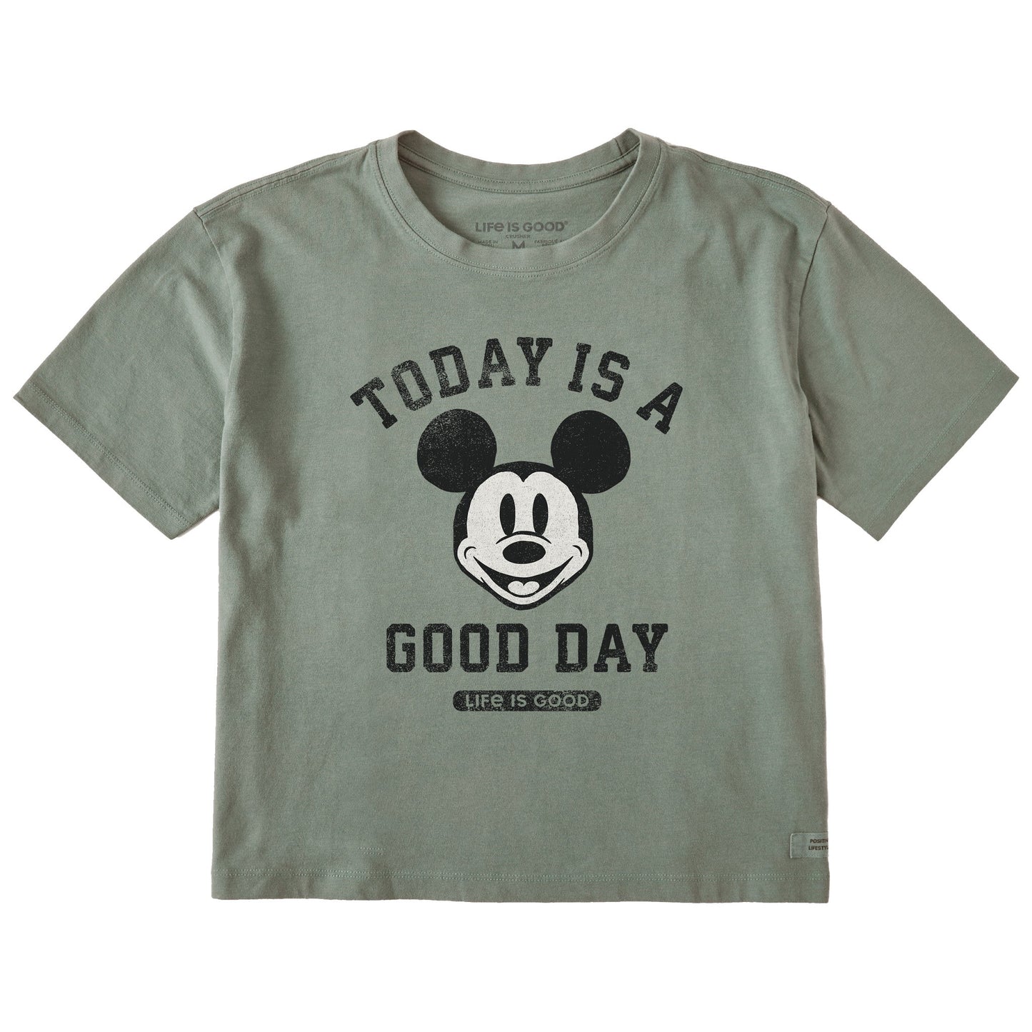 Women's Steamboat Willie Good Day Short Sleeve Crusher Boxy Tee