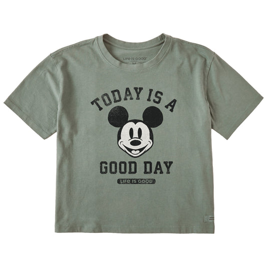 Women's Steamboat Willie Good Day Short Sleeve Crusher Boxy Tee