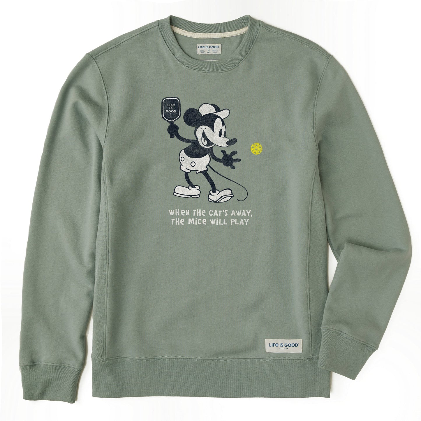 Men's Steamboat Willie Pickleball Simply True Fleece Crew