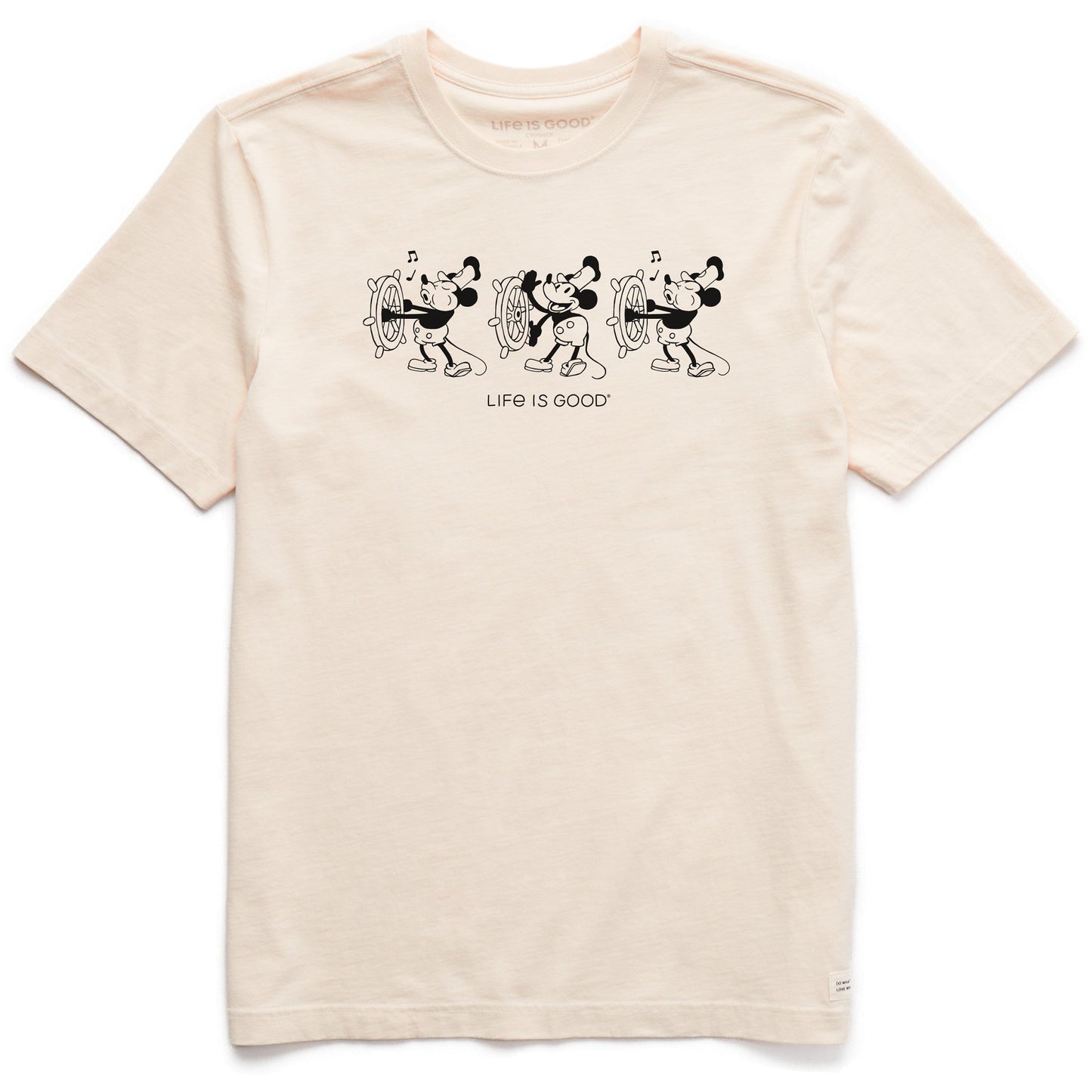 Men's Steamboat Willie at the Helm Short Sleeve Crusher Tee