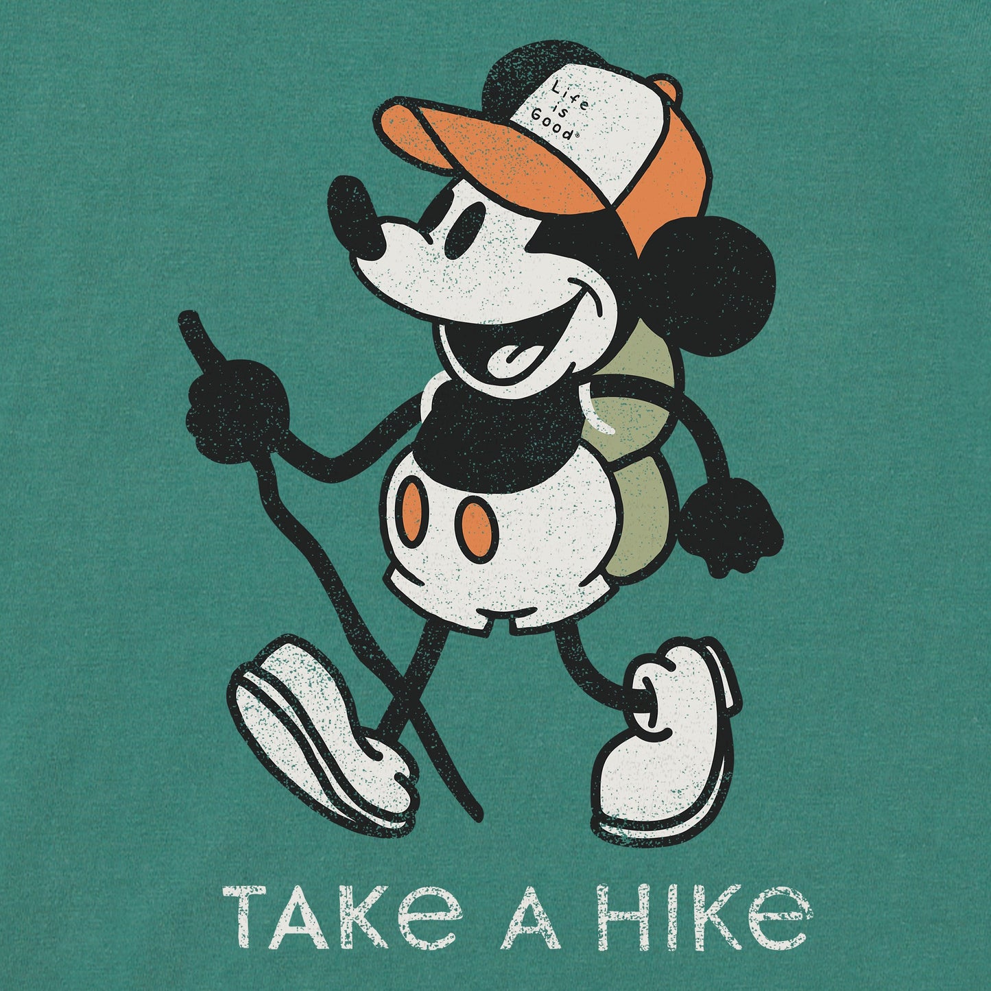 Men's Steamboat Willie Take a Hike Short Sleeve Crusher Tee