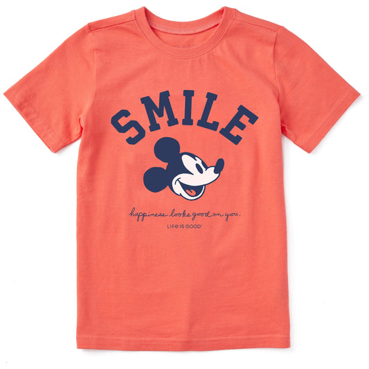 Kids Steamboat Willie Smile Short Sleeve Crusher Tee