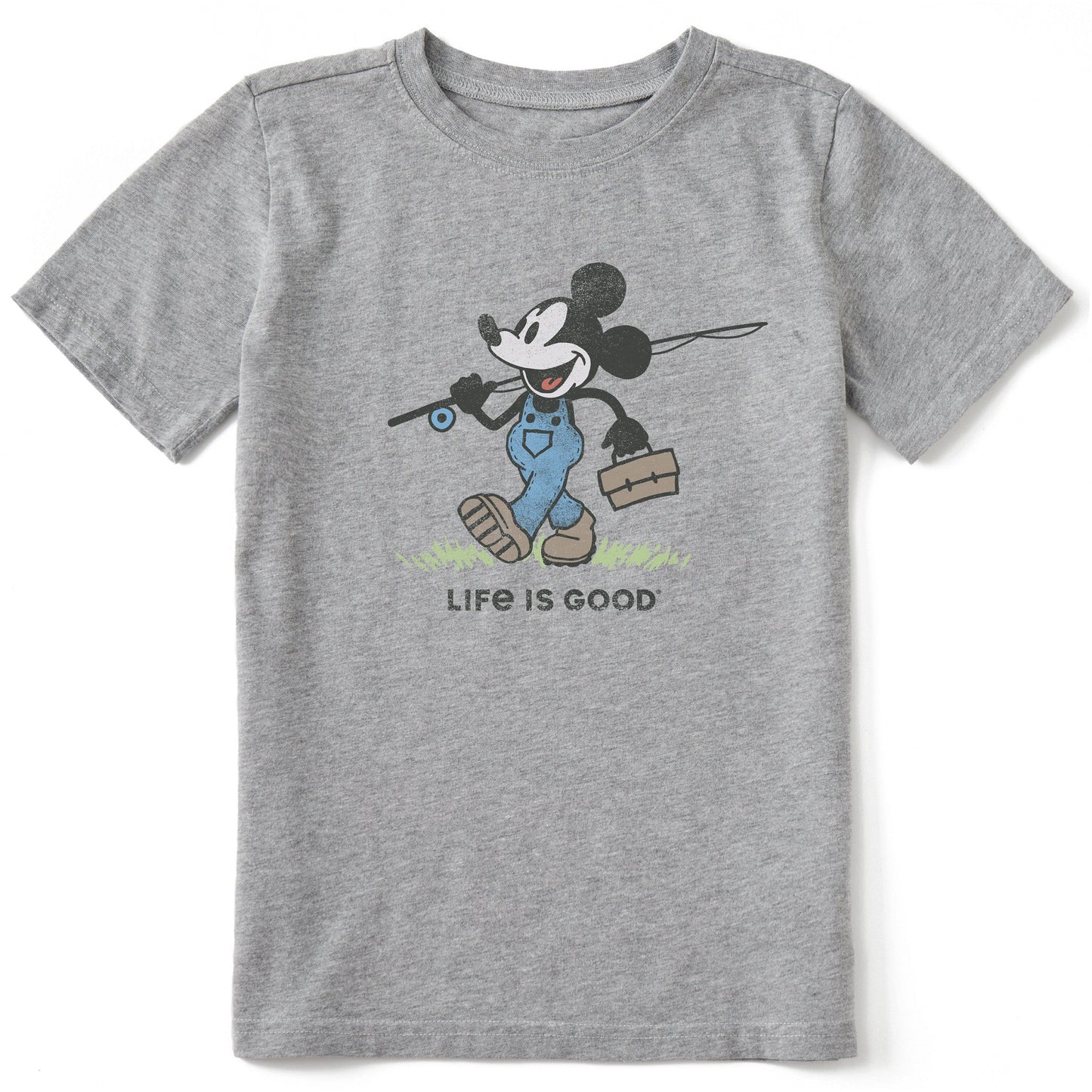 Kids Steamboat Willie Fishing Short Sleeve Crusher Tee