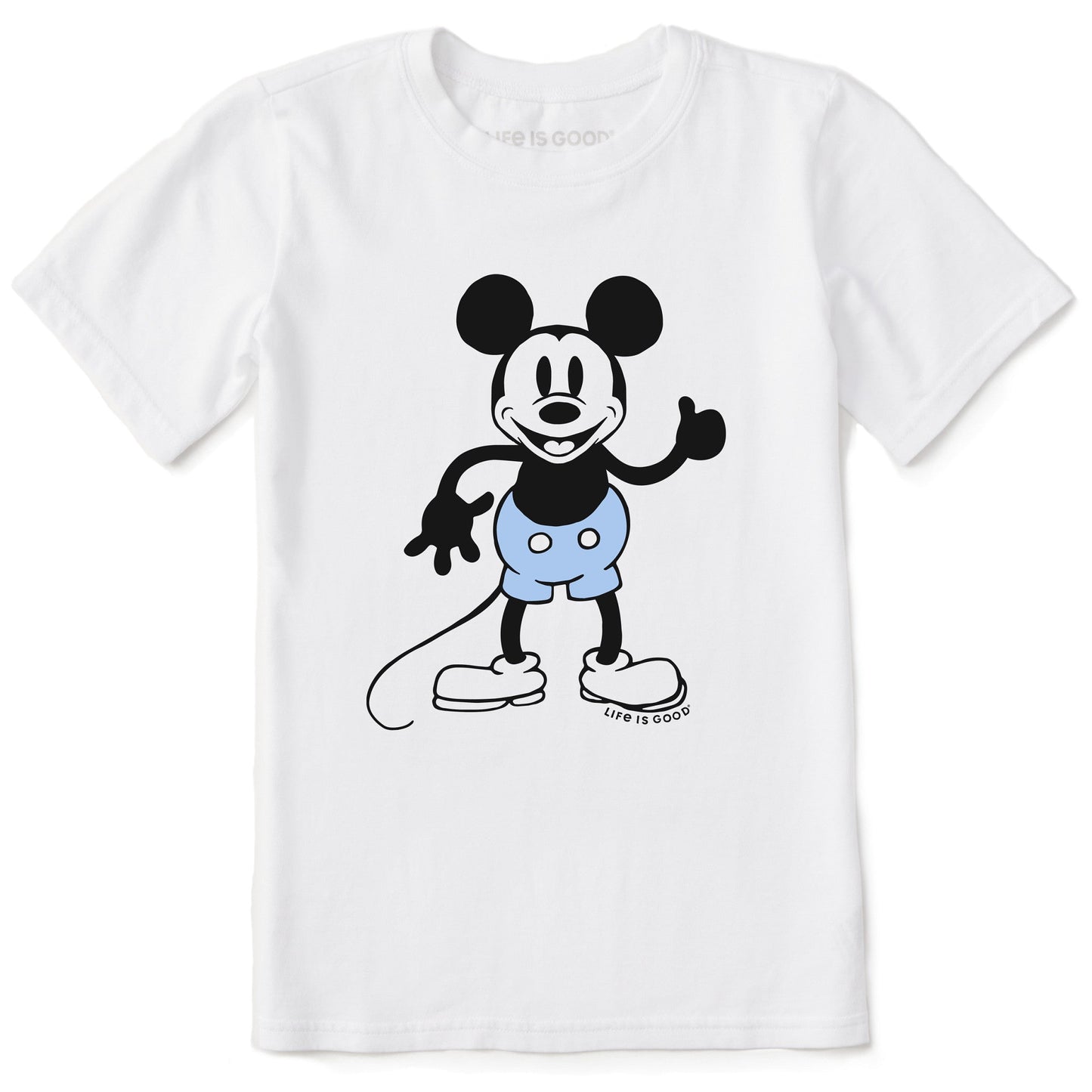 Kids Steamboat Willie Thumbs Up Short Sleeve Crusher Tee