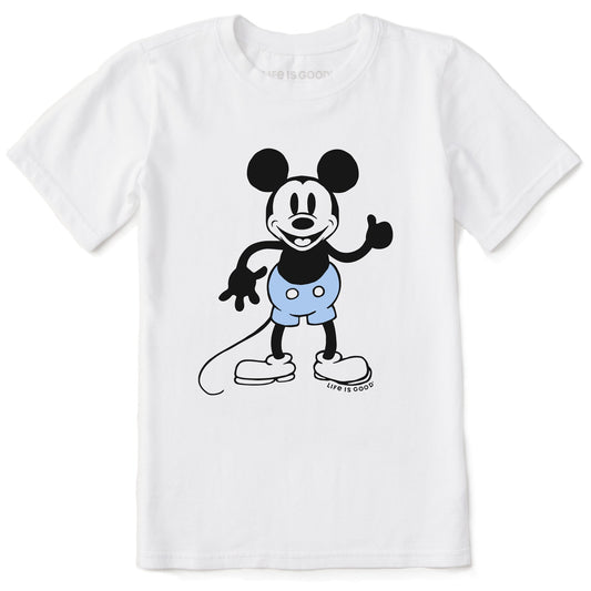 Kids Steamboat Willie Thumbs Up Short Sleeve Crusher Tee