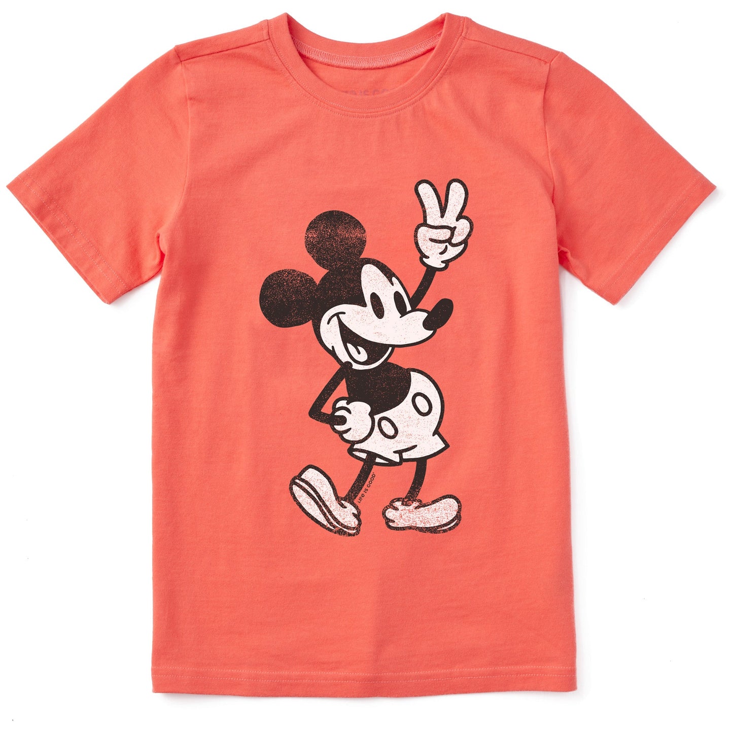 Kids Steamboat Willie Peace Short Sleeve Crusher Tee