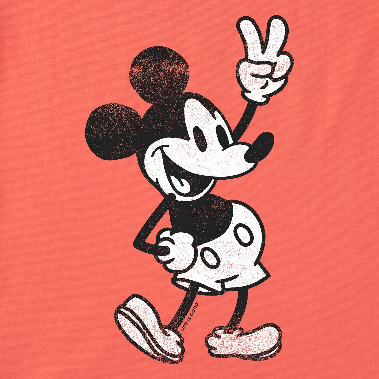 Kids Steamboat Willie Peace Short Sleeve Crusher Tee