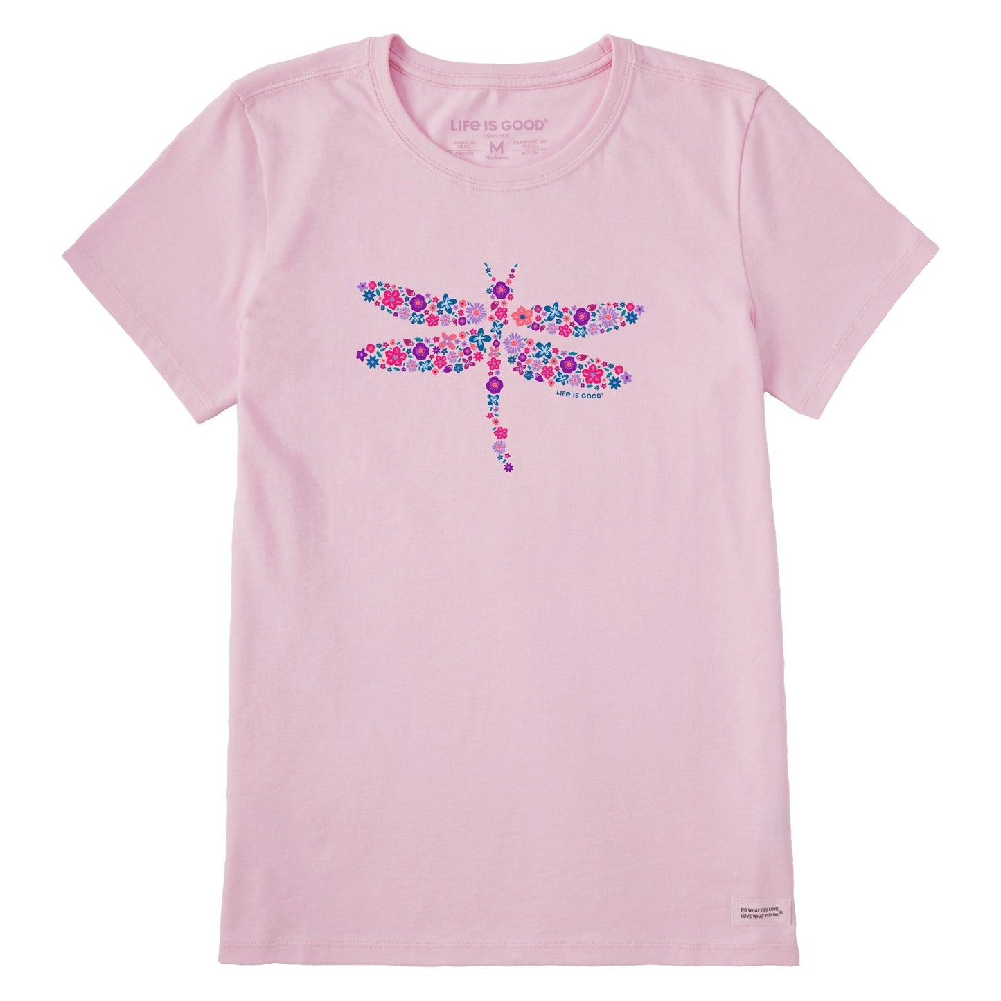 Women's Dragonfly Flowers Short Sleeve Tee