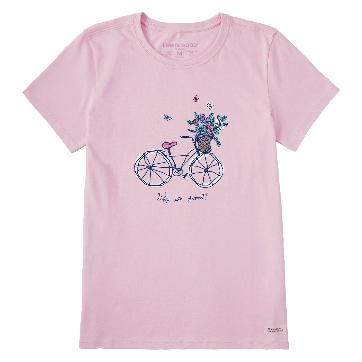 Women's Flower Basket Bike Short Sleeve Tee