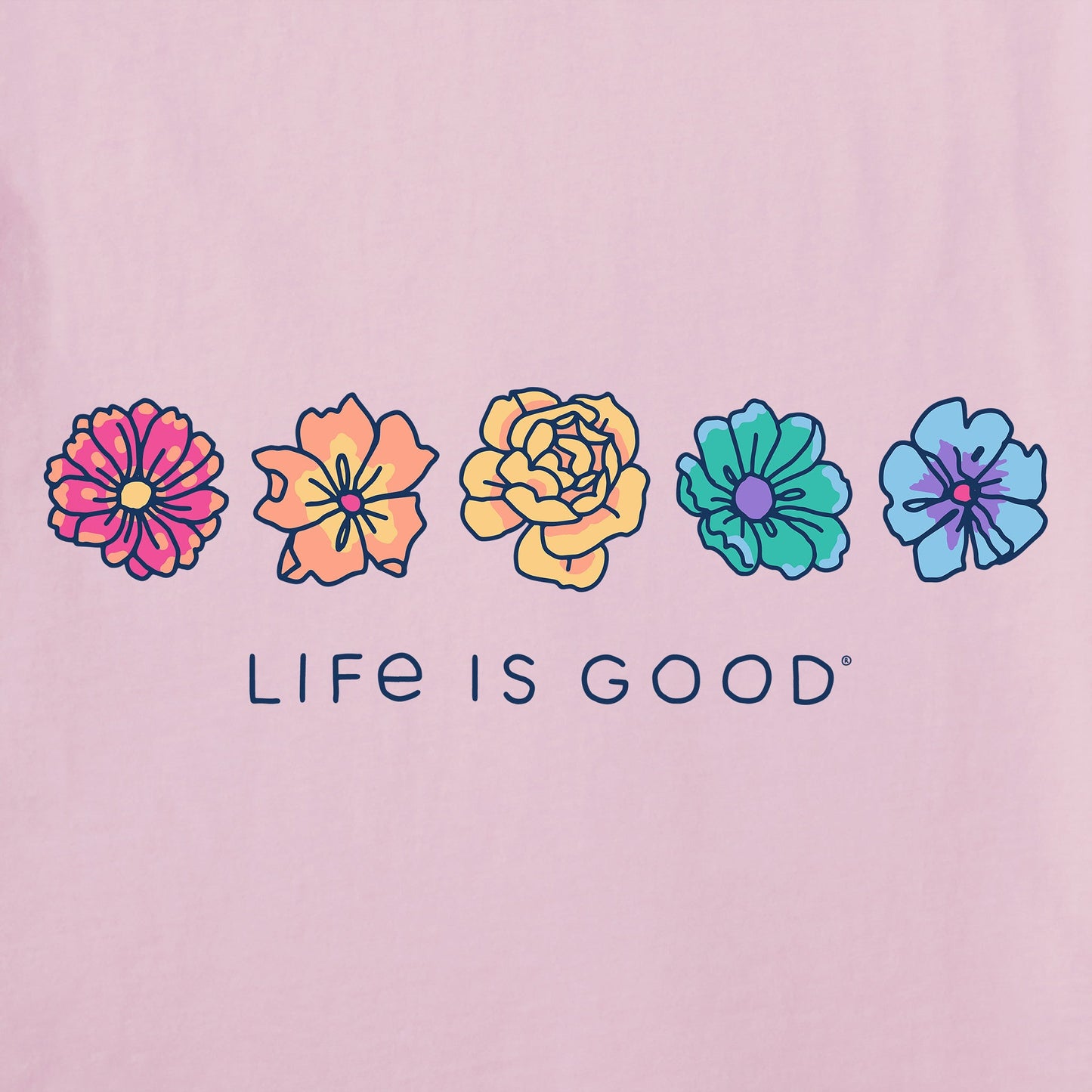 Women's Simple Rainbow Flowers Short Sleeve Vee