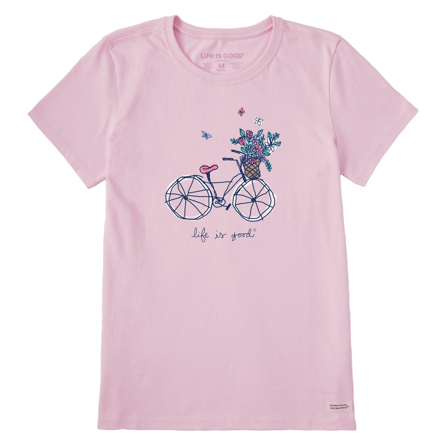 Women's Flower Basket Bike Short Sleeve Tee