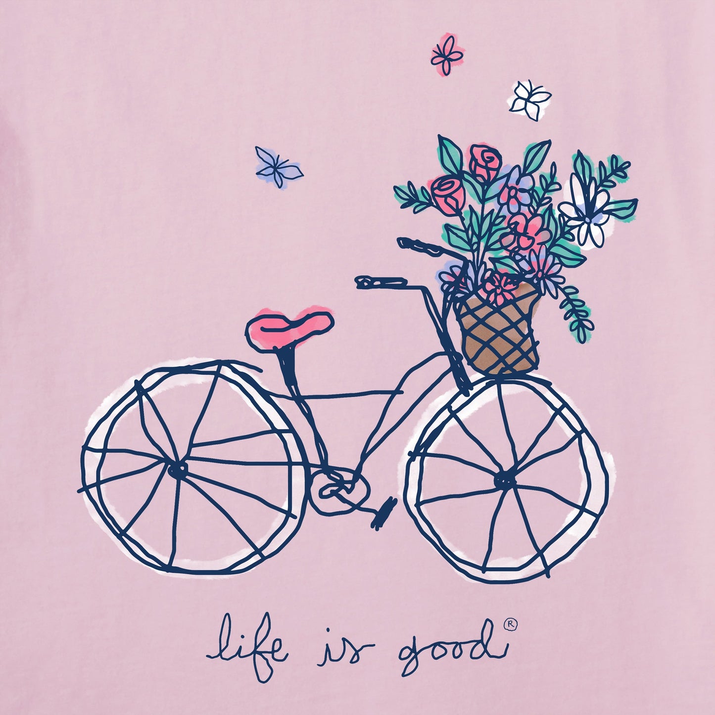 Women's Flower Basket Bike Short Sleeve Tee