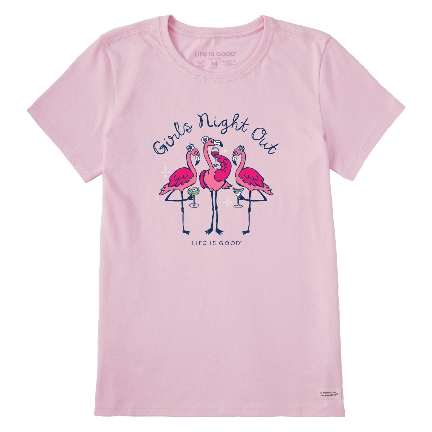 Women's Girls Night Out Flamingo Short Sleeve Tee