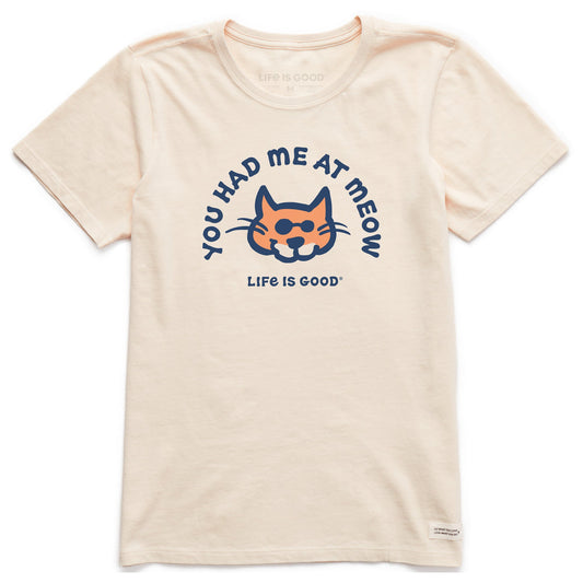Women's You Had me At Meow Al Short Sleeve Crusher Tee