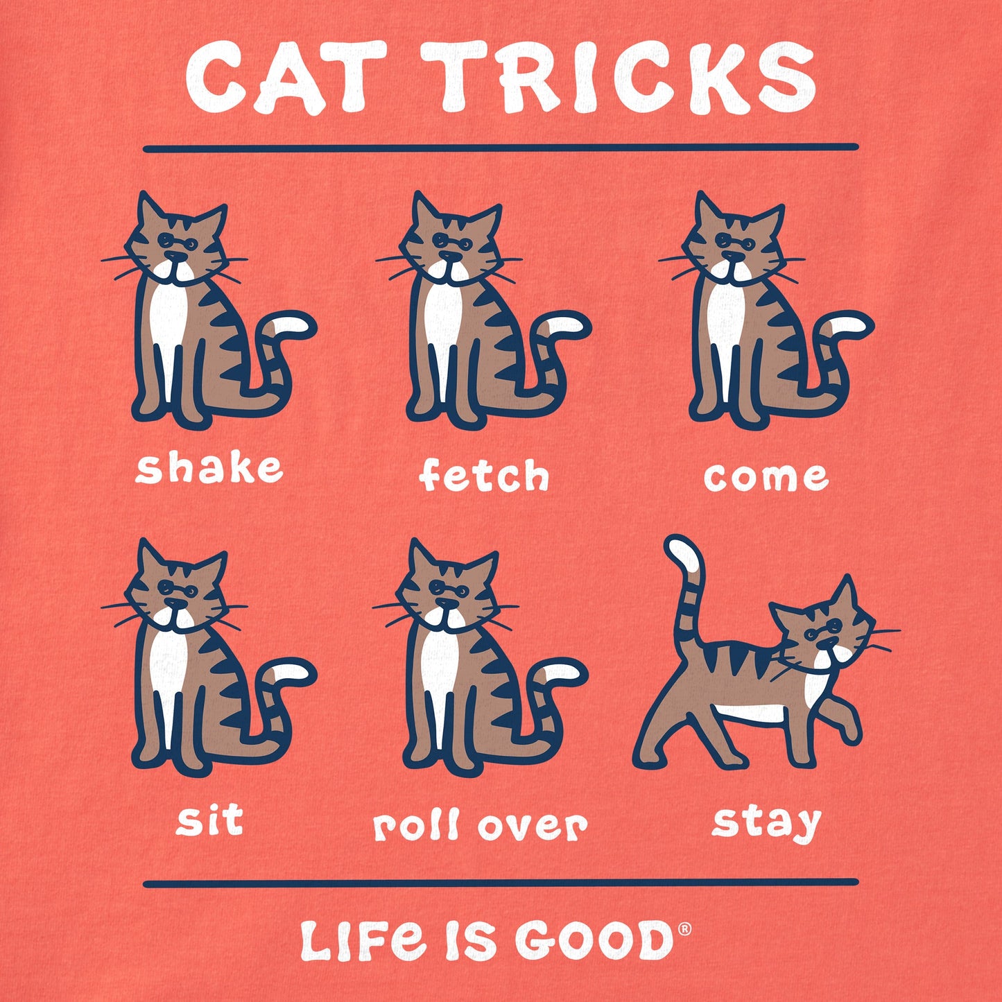 Women's Tabby Al Cat Tricks Short Sleeve Crusher Tee