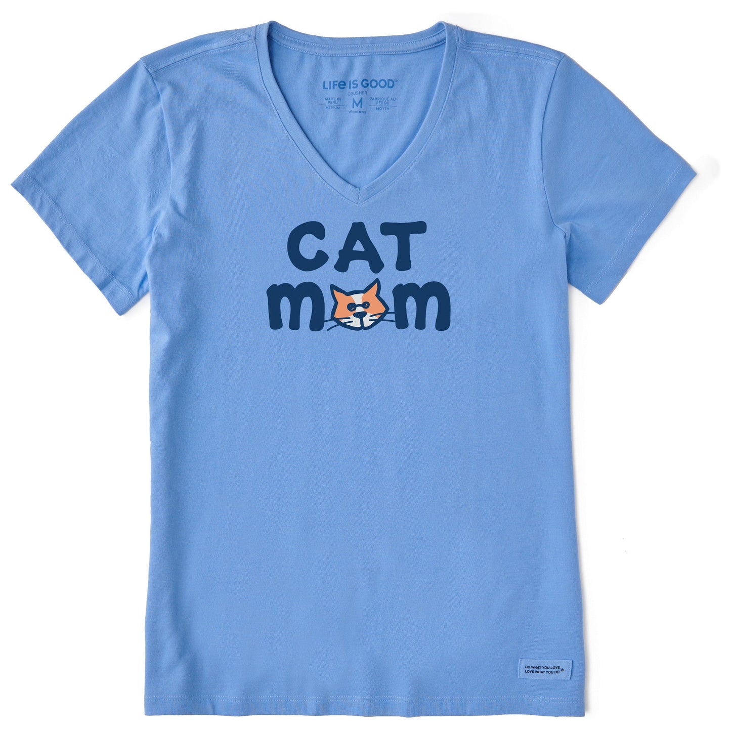 Women's Al Cat Mom Short Sleeve Crusher Vee