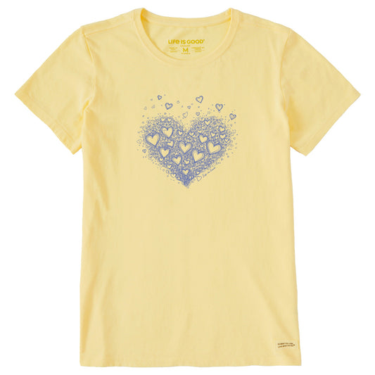 Women's Floating Hearts Love Short Sleeve Tee