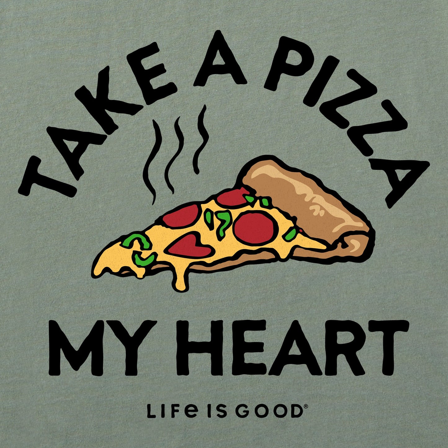 Women's Pizza My Heart Short Sleeve Crusher Boxy Tee