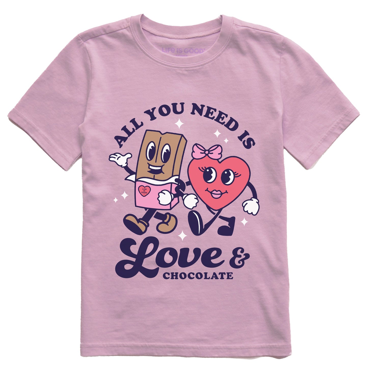 Kids Love & Chocolate Short Sleeve Crusher Tee