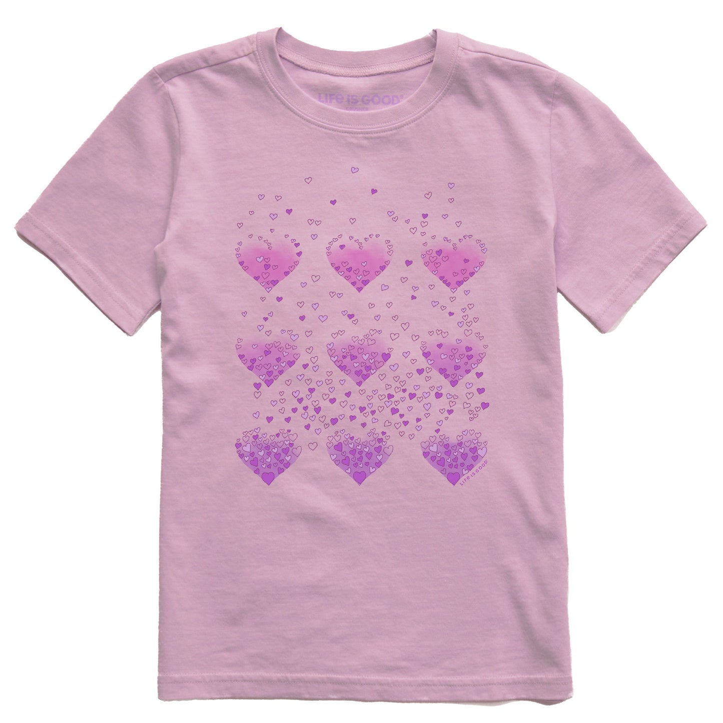 Kids Heart of Hearts Grid Short Sleeve Crusher Tee