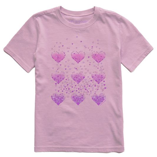 Kids Heart of Hearts Grid Short Sleeve Crusher Tee
