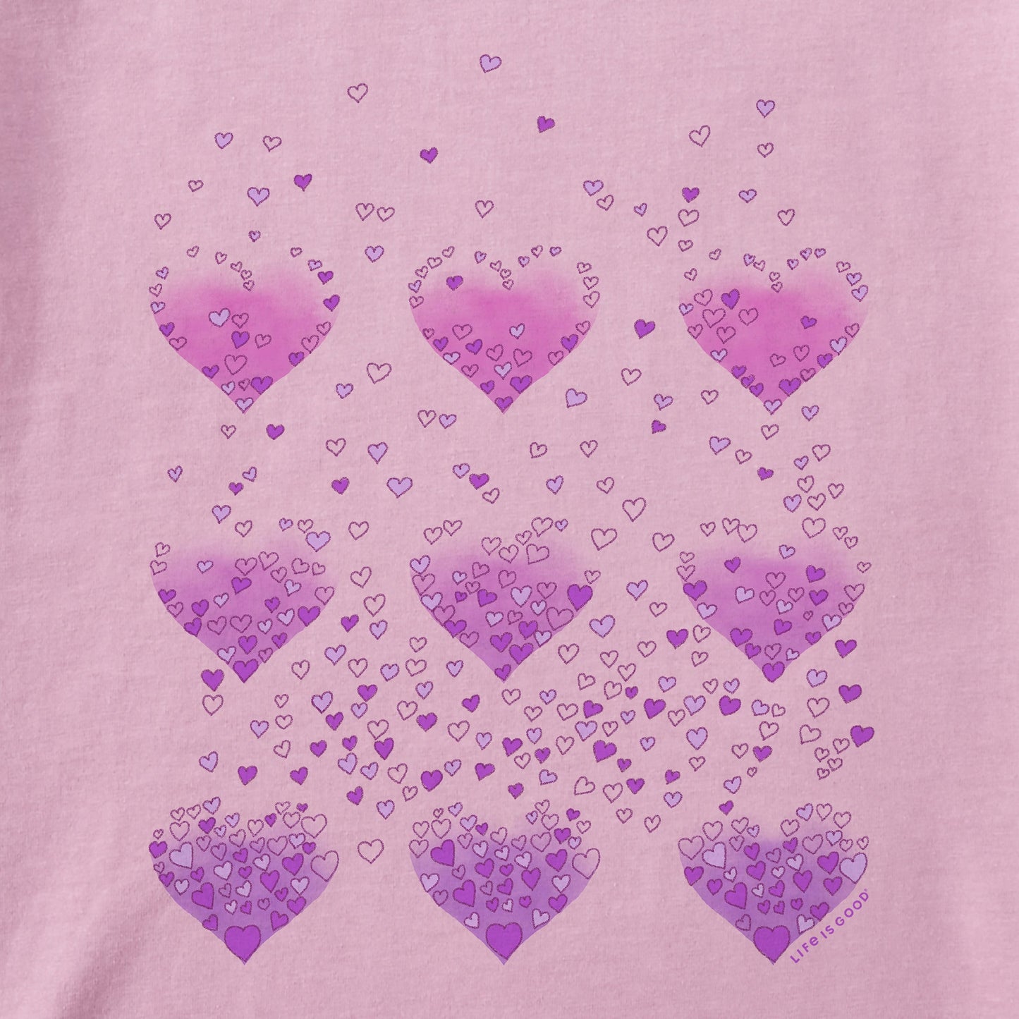 Kids Heart of Hearts Grid Short Sleeve Crusher Tee