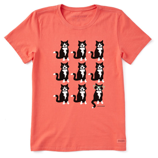 Women's Tuxedo Al Grid Short Sleeve Crusher Tee