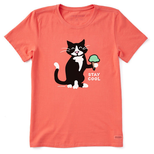 Women's Stay Cool Tuxedo Al Short Sleeve Crusher Tee