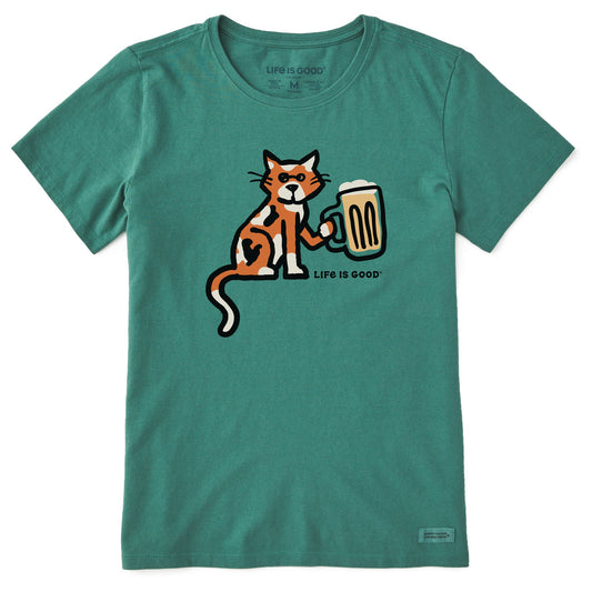 Women's Calico Al with Beer Short Sleeve Crusher Tee
