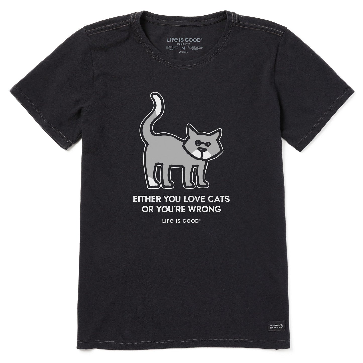 Women's Al Either You Love Cats Short Sleeve Crusher Tee
