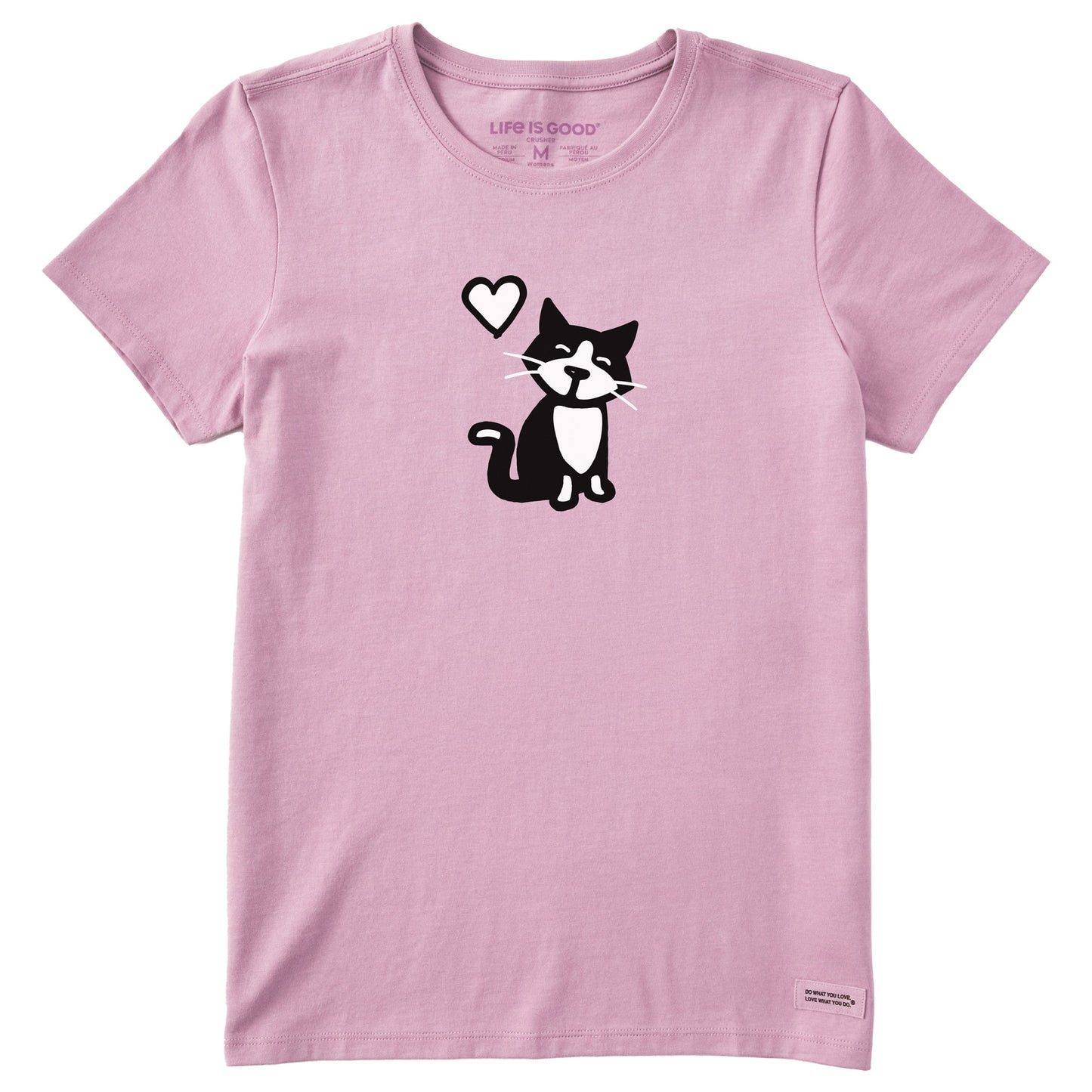 Women's Tuxedo Al w Heart Short Sleeve Crusher Tee