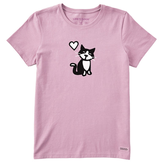 Women's Tuxedo Al w Heart Short Sleeve Crusher Tee