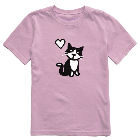 Kids Tuxedo Al w Heart Short Sleeve Crusher Tee
