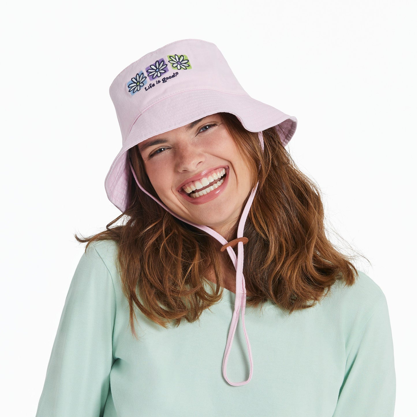 Adult Unisex Three Boxed Daisies Bucket Hat