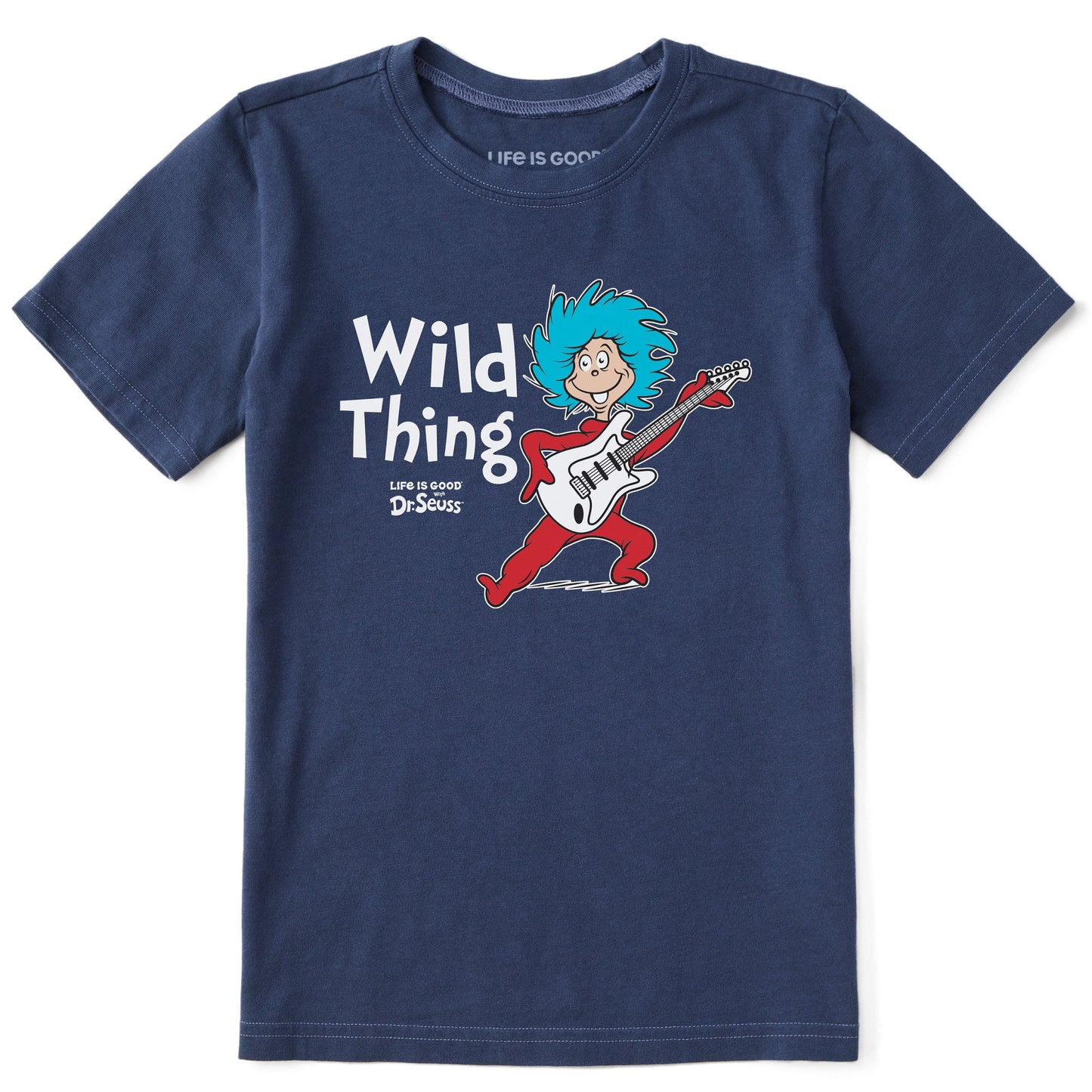 Kids Cat in the Hat Wild Thing Guitar Short Sleeve Crusher Tee